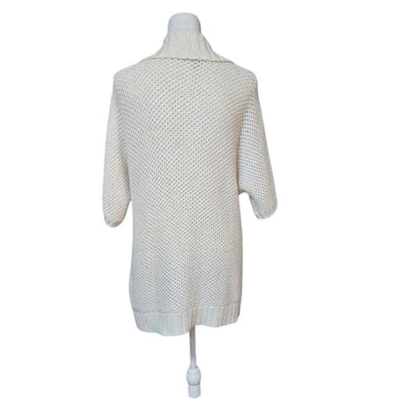 Chico's Cardigan Sweater Women Size Large Cream Pockets Lagenlook Cottagecore - Picture 2 of 11